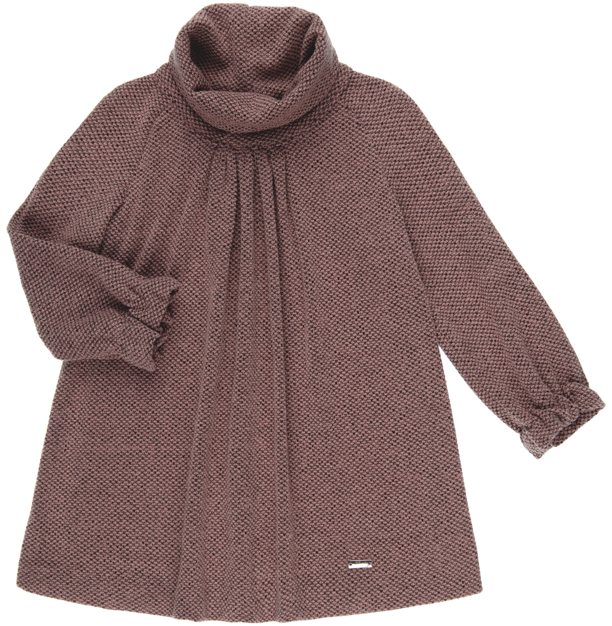 Nekenia Vestido Nina Punto Elastico Rosa Cuello Vuelto Missbaby