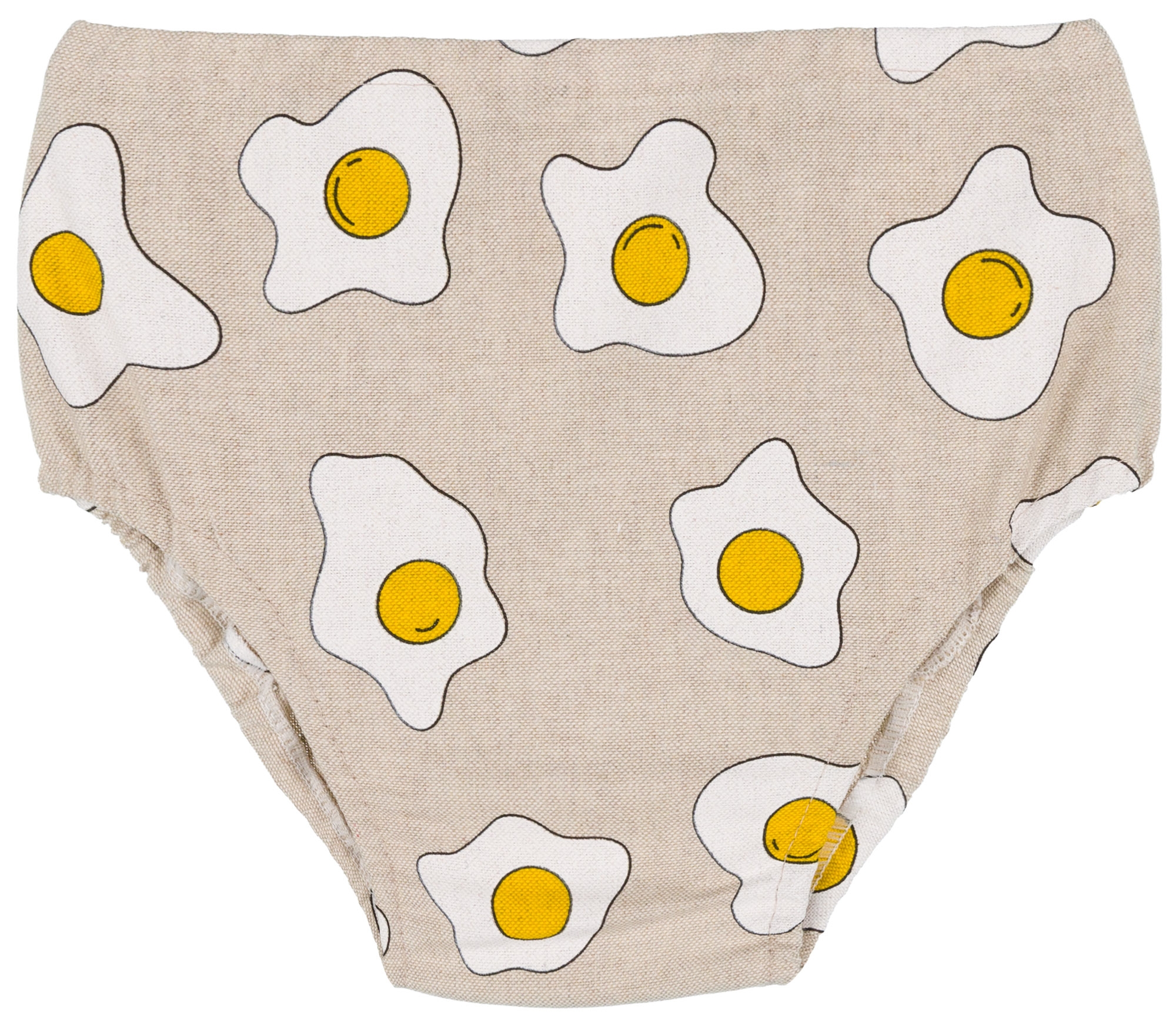 Nini Moda Infantil Baby Girls Yellow Beige Fried Egg Print