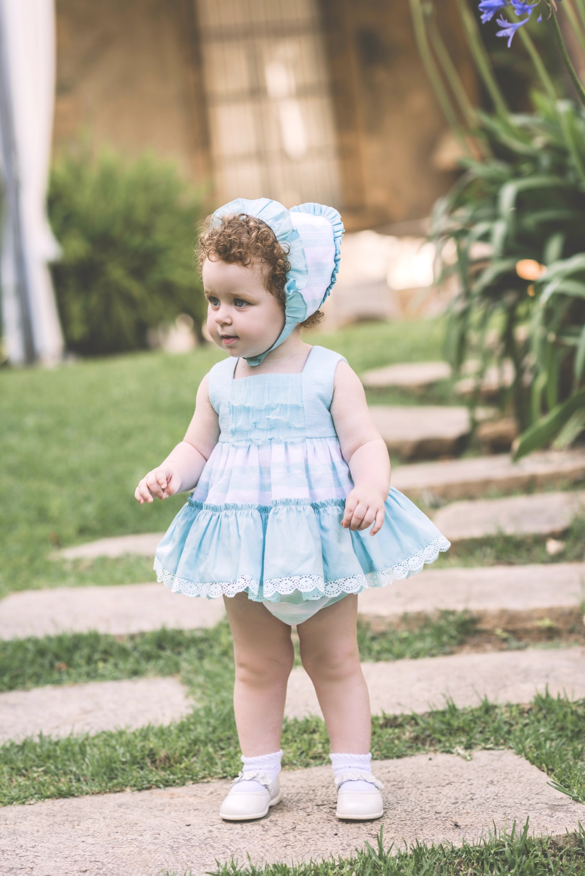 dolce petit blue dress Dolce Petit Royal Blue and White Dress and Pants – Dulce Bebe Boutique