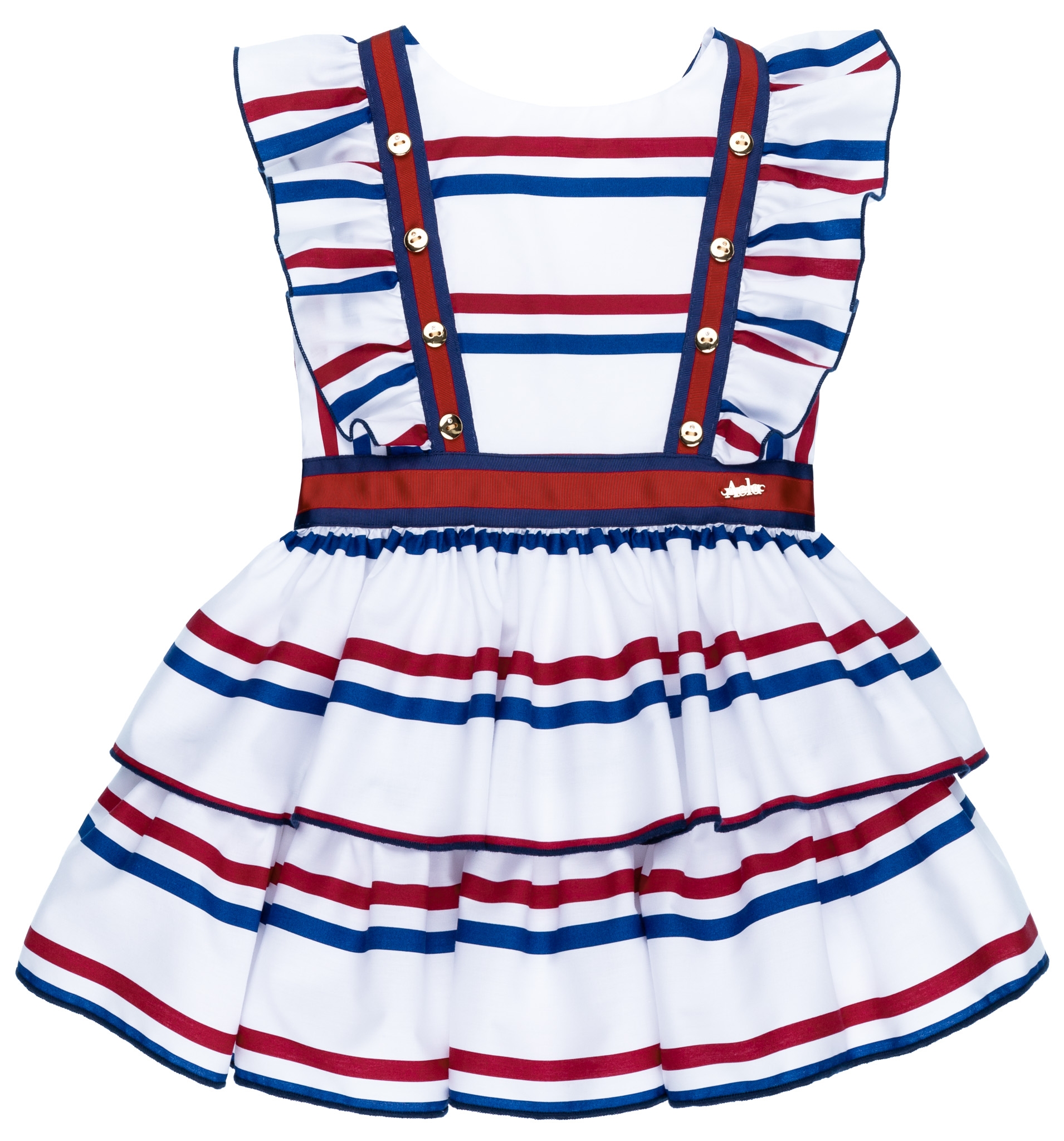 Petit Girls Blue & Striped Ruffle Dress | Missbaby