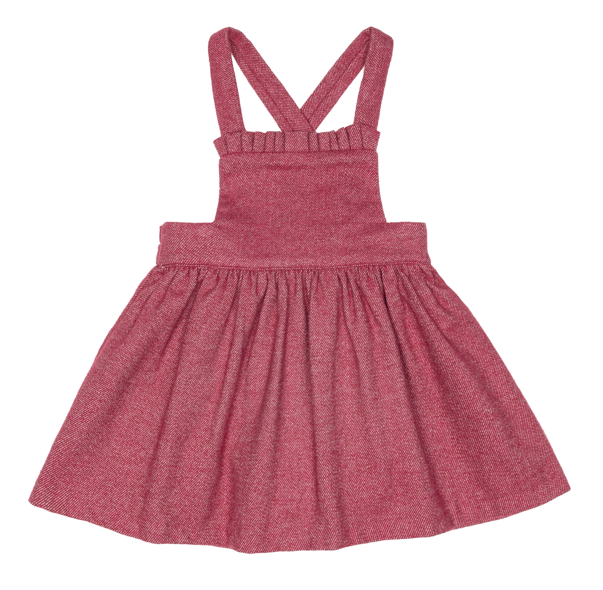 Girls Burgundy Pinafore Skirt Missbaby