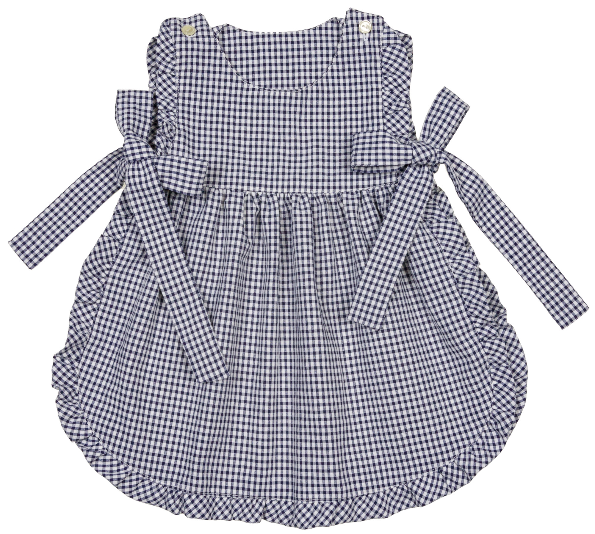 princess polly baby blue dress Sophie & Lucas Girls Classic Petal Collar Float Dress - Peach Bow on Back main image 1
