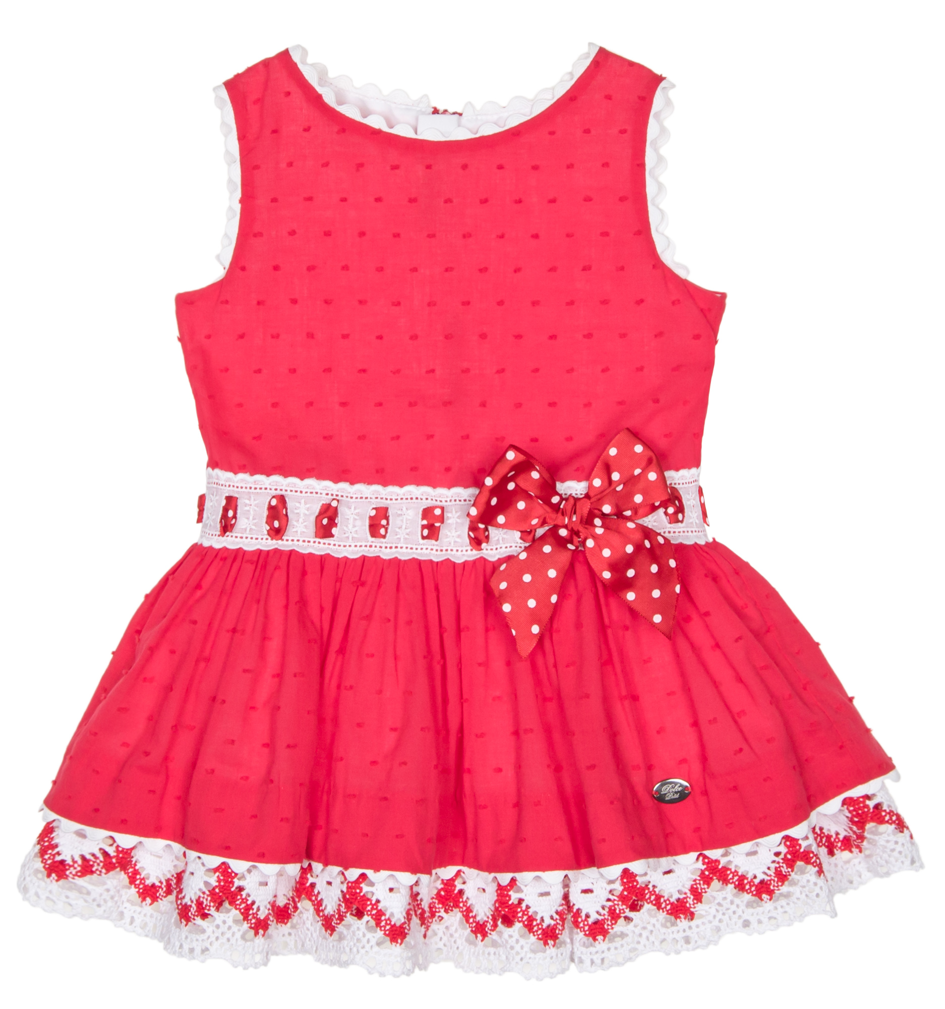 Dolce Petit Girls Red White Polka Dot Dress Missbaby