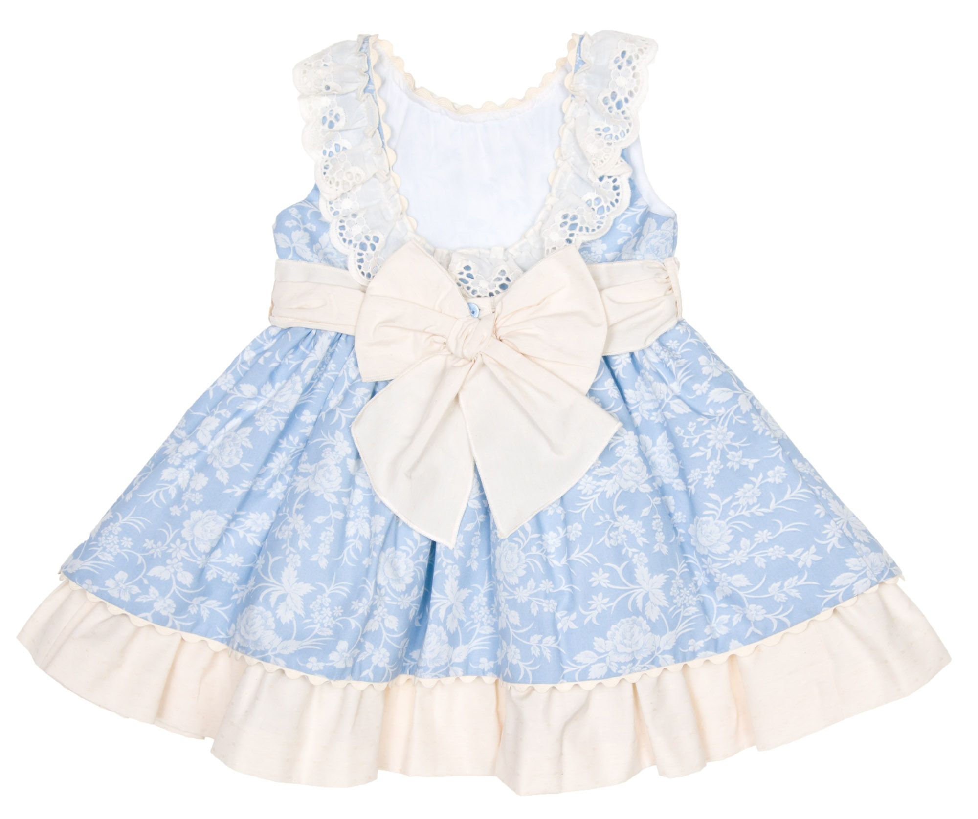 Dolce Petit Vestido Estampado Floral Azul Crudo Missbaby