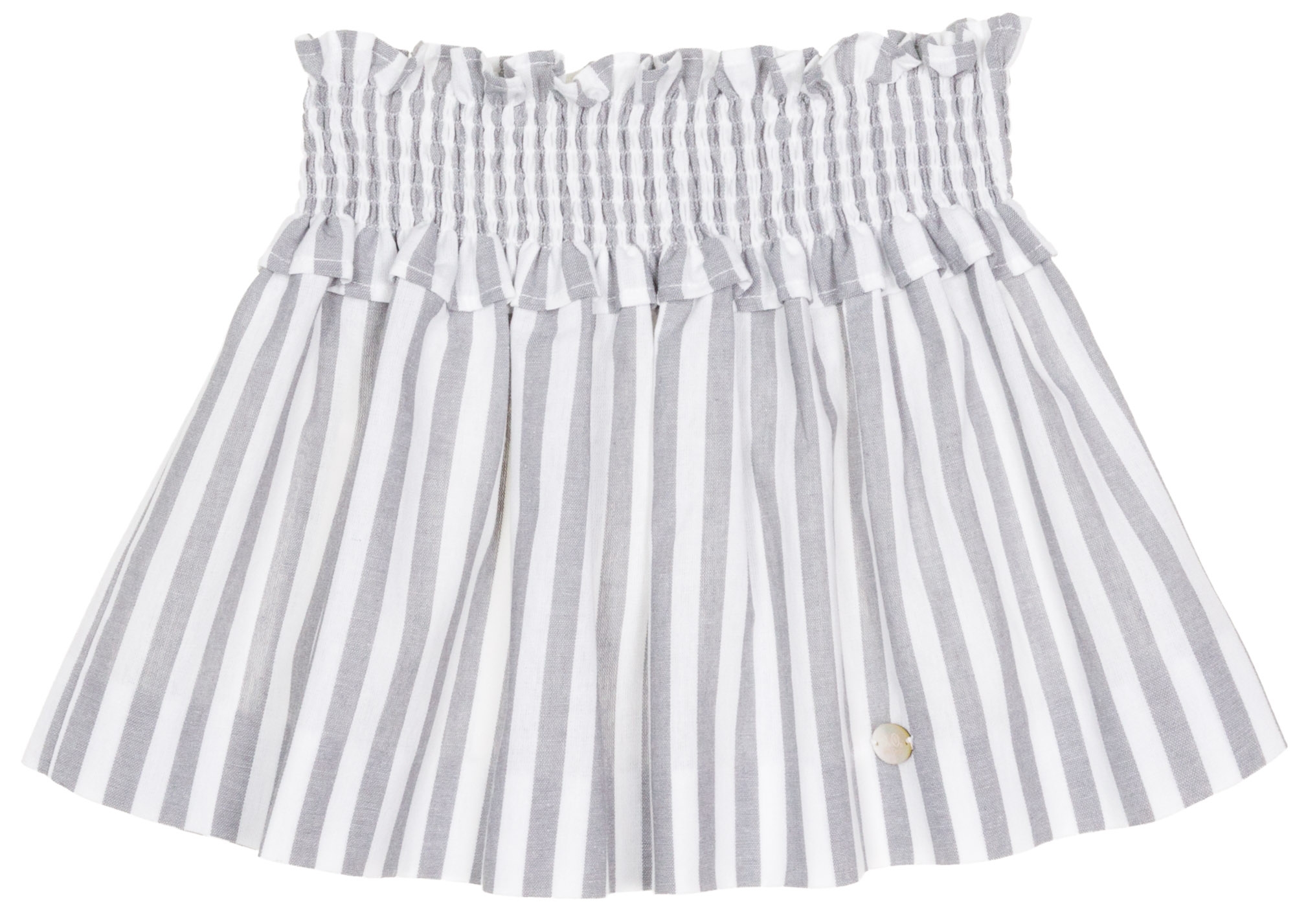 Grey and white striped skirt hotsell