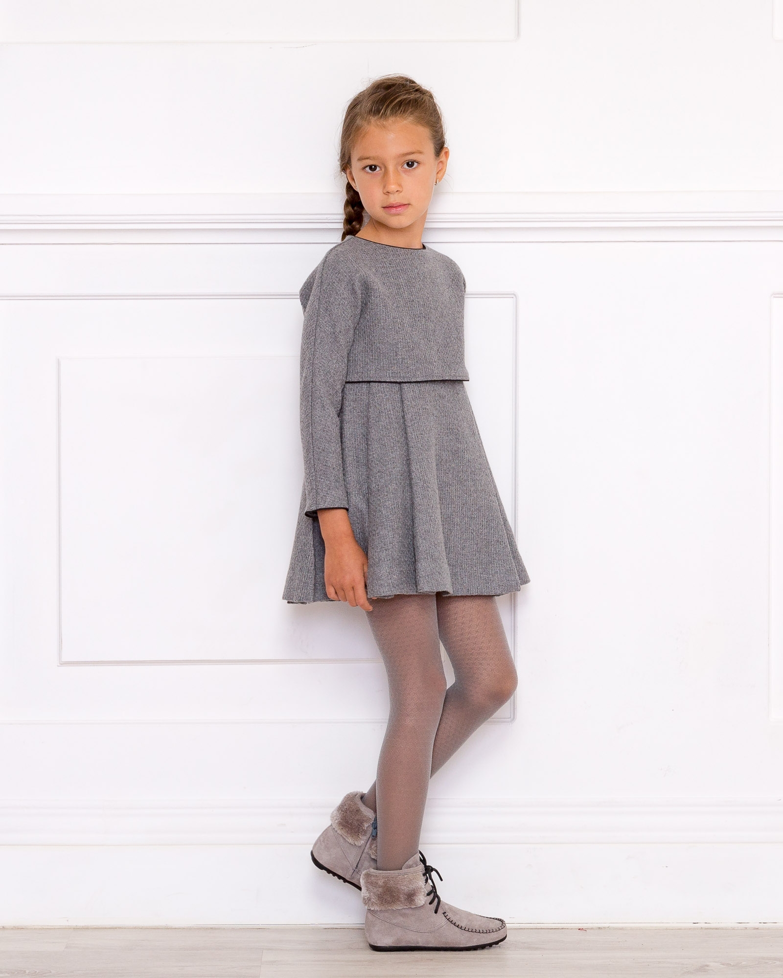 slim fit dress slacks Cozy Holiday Grey Ruffle Knit Sweater Dress – Mia Belle Girls