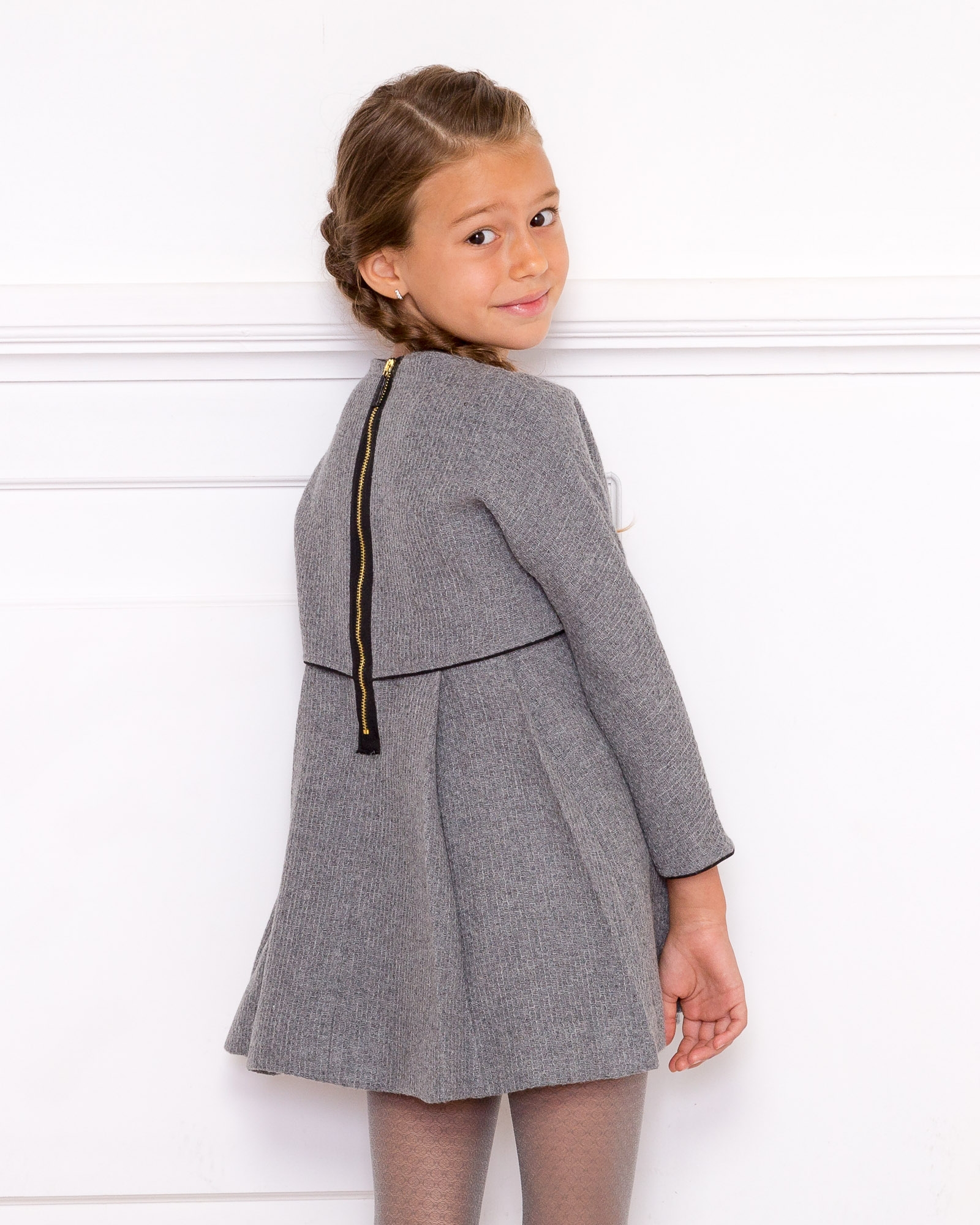 slim fit dress slacks Girls: The Maeve Gray Textured Dress  Shop the Mint