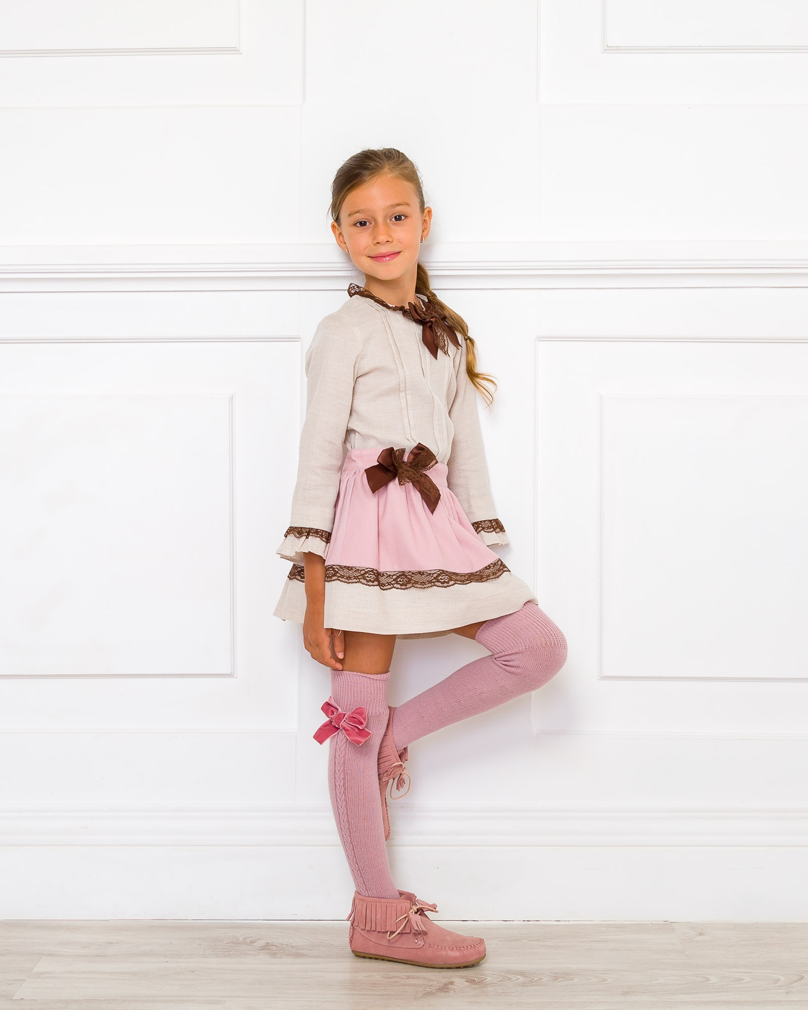 Girls pink shop suede boots