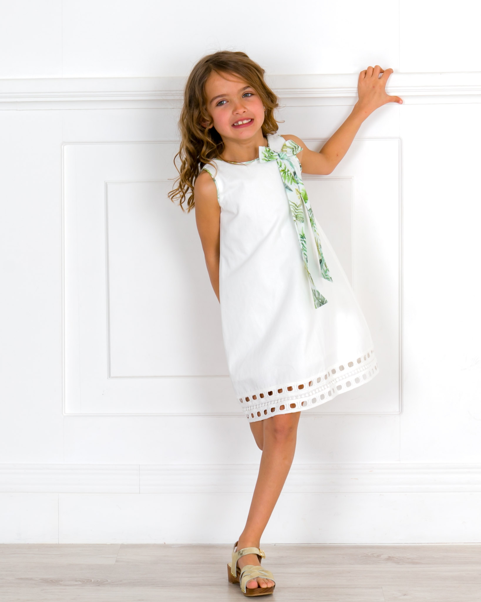 Rochy Girls Off White Tropical Print Shift Dress Missbaby