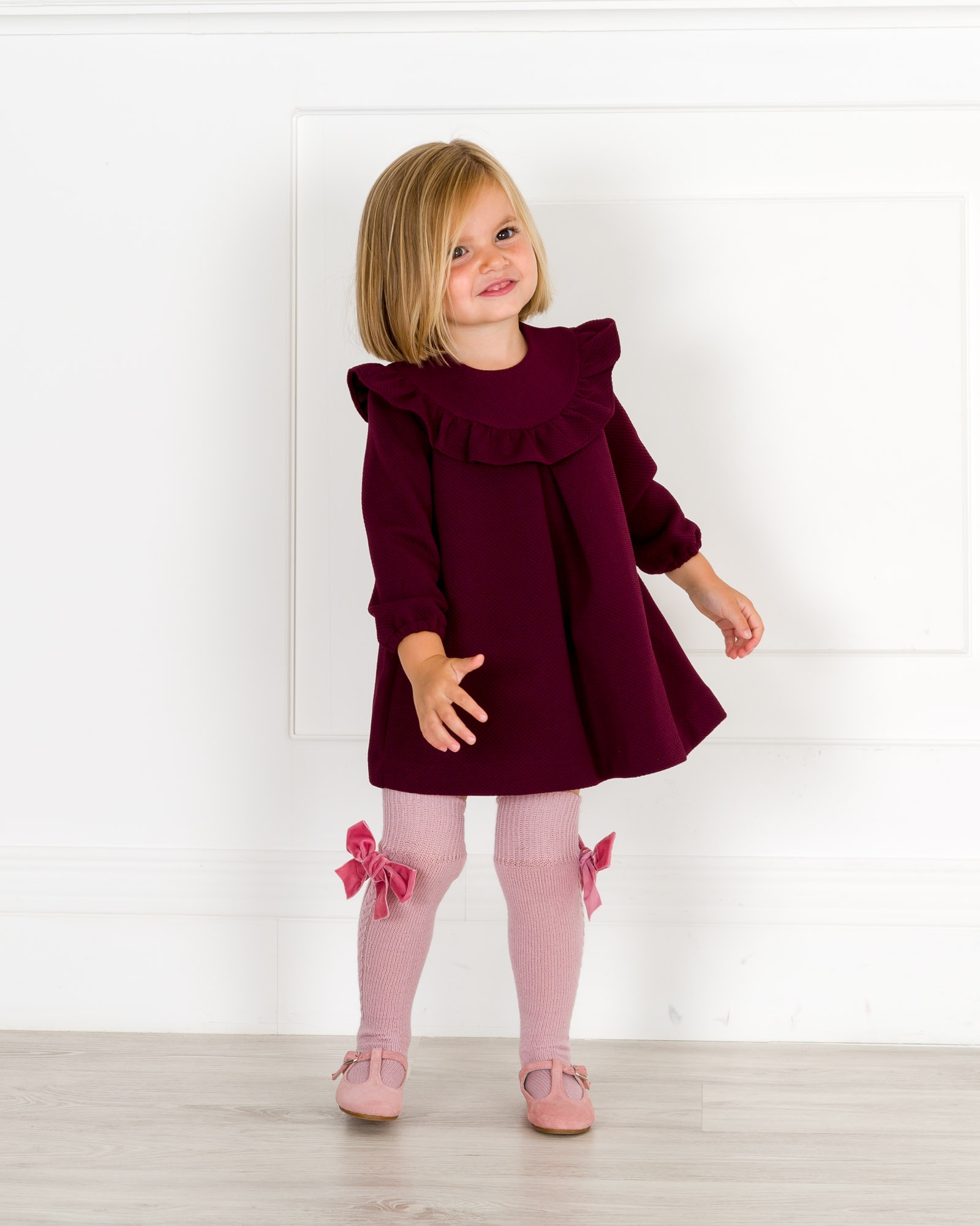 Baby girl maroon clearance tights